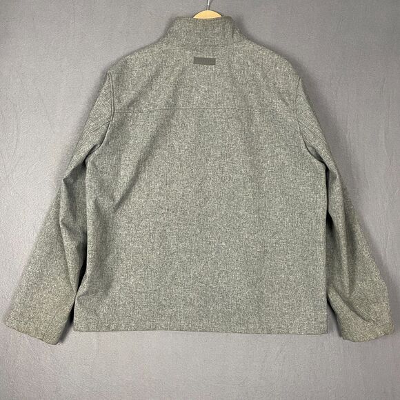 Tommy Hilfiger Jacket Men's XL Heather Gray Mock Neck Full Zip Textured Outdoor - Picture 3 of 16